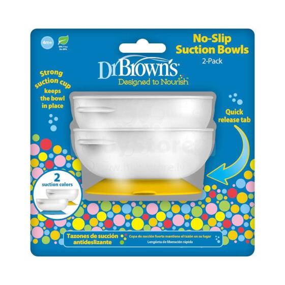 Dr.Browns No-Slip Suction bļodiņas 2gb, art.TF019