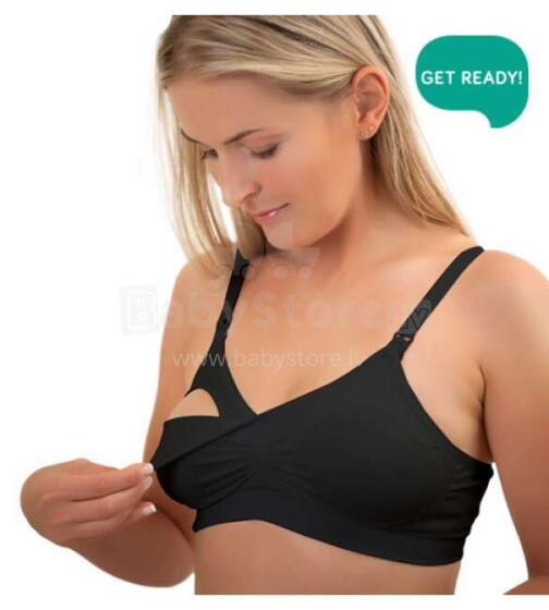 Krūšturis bezvīļu ar sudraba joniem D80-85 black BabyOno 506, Akcija