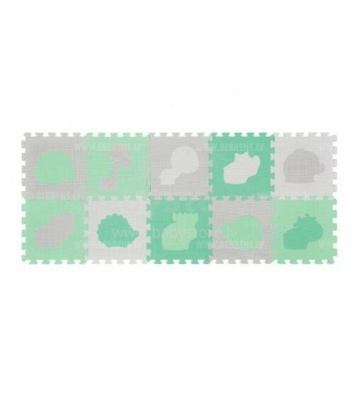 BabyOno Puzzle Art.396/01  Многофункциональный напольный пазл-коврик из 10 элементов
