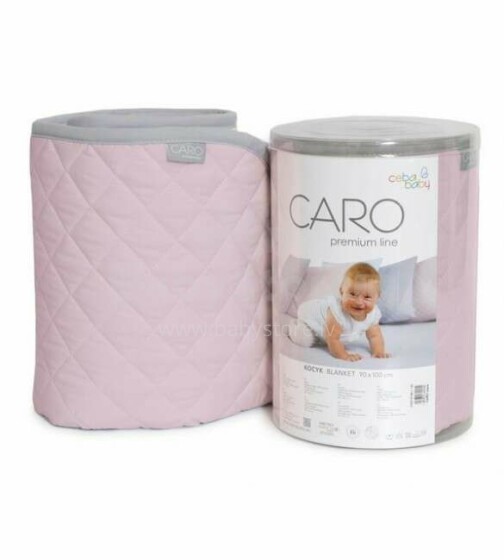 Pleds "CARO" pink 90x100 cm CEBA BABY  (813)