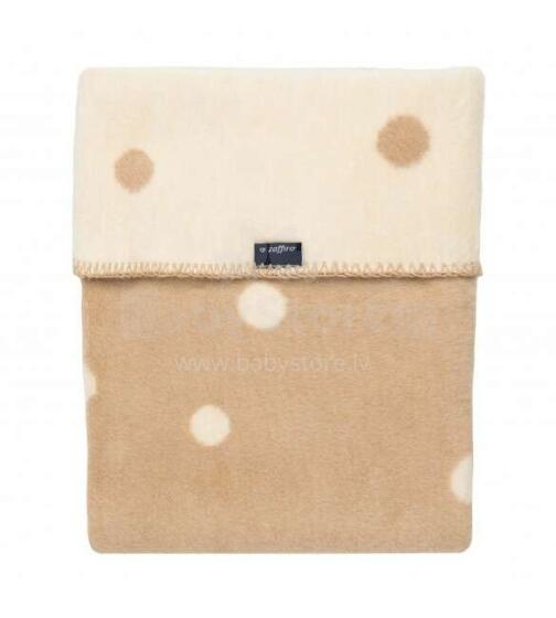 Sedziņa (sega)/plediņš kokvilnas 100x150 cm ECRU/BEIGE SPOTS KB-025 Womar