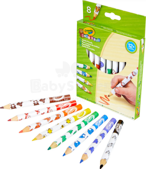 Crayola Art. 3678  MiniKids Jumbo zīmuļi, 8 gb.