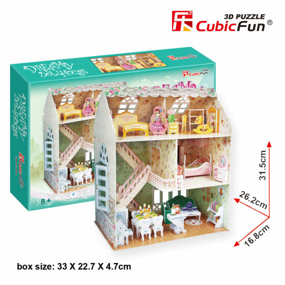 „CubicFun“ 3D lėlių namas svajingas