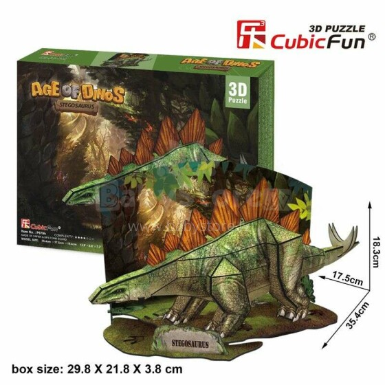 CubicFun 3D Puzle dinozaurs Stegosaurus