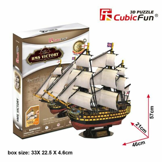 CubicFun 3D puzle kuģis HMS Victory