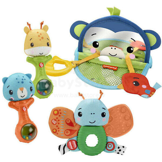 Fisher Price Musical Monkey Art.20296035 Подарочный игровой набор погремушек
