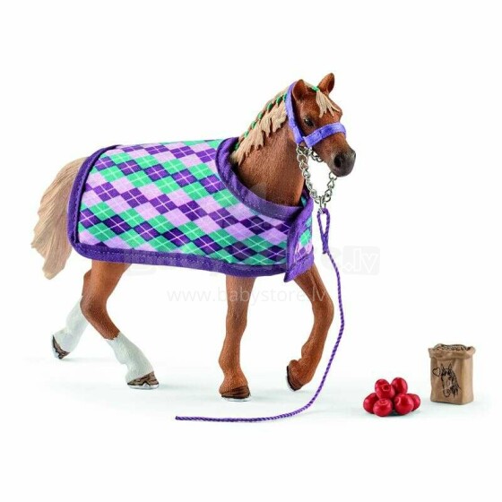 Schleich anglų grynakraujis arklys su antklode