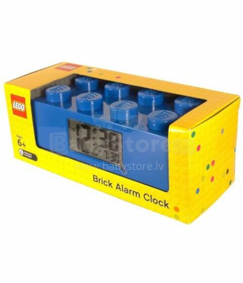 CLICTIME Galda pulkstenis Lego klucis, zils