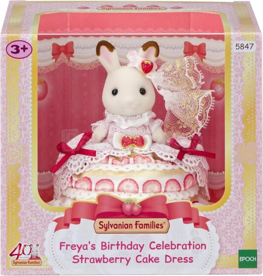 Sylvanian Families Фрея шоколадный кролик в праздничном платье Art.5847