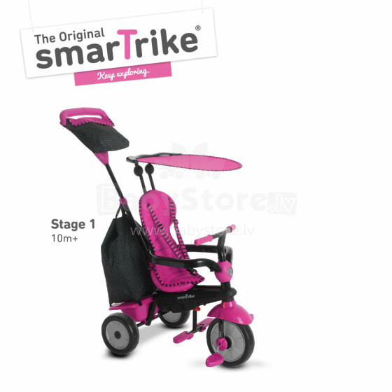 „SMARTRIKE Tricycle Glow“, rožinė
