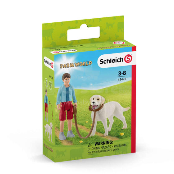 SCHLEICH FARM WORLD Pastaiga Ar Labradoras Retrīveru