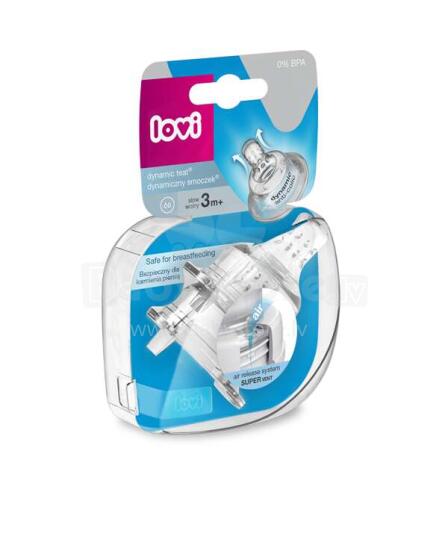LOVI wide neck silicone teat slow flow 2pcs 18/750