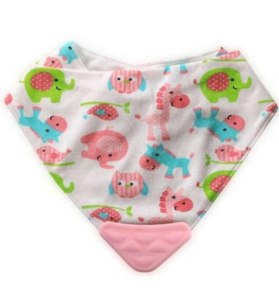 Lorelli Bandana Bib Art.1026017 Bērnu lacīte /priekšautiņš /auduma lakatiņš ar zobgrauzi,1 gab