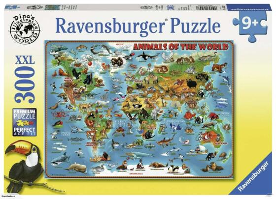 RAVENSBURGER puzle Pasaules dzīvnieki, 300 gab., 13257