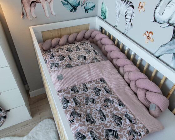 Baby Love Premium Safari Zebra Art.127374 Medvilninė kūdikių patalynės komplektas iš 2 dalių [viršutinė paklodė su pagalve]