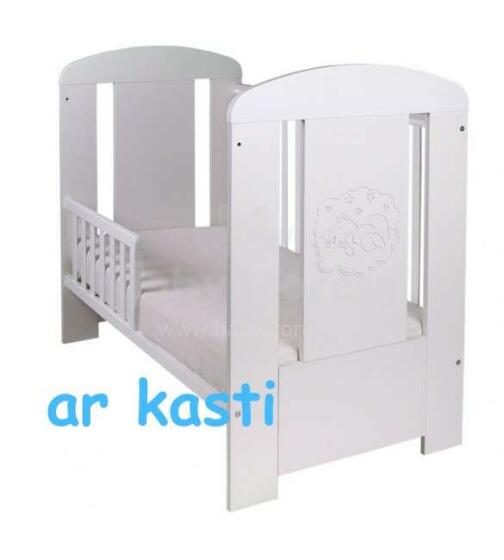 Drewex Bear Premium Art.127413 White  Koka gulta ar kasti 120x60cm