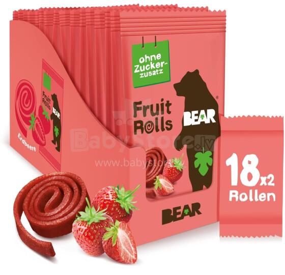 Bear Fruit Rolls  Art.127908 Фруктовые рулеты со вкусом клубники , 20 г