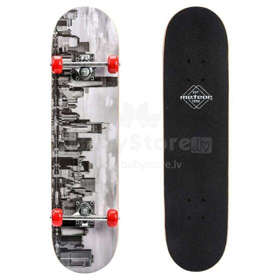 Meteor® Wooden Penny Board Art.22620 City Детская роликовая доска (Скейтборд)