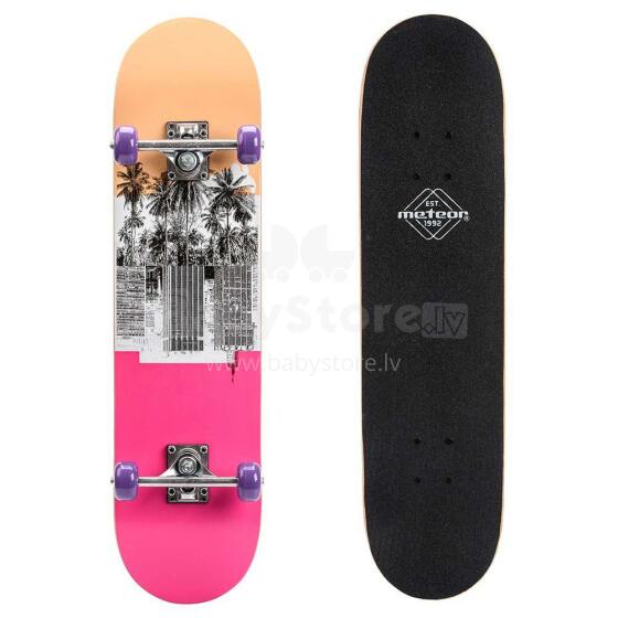 Meteor® Wooden Penny Board Art.22623 California Детская роликовая доска (Скейтборд)