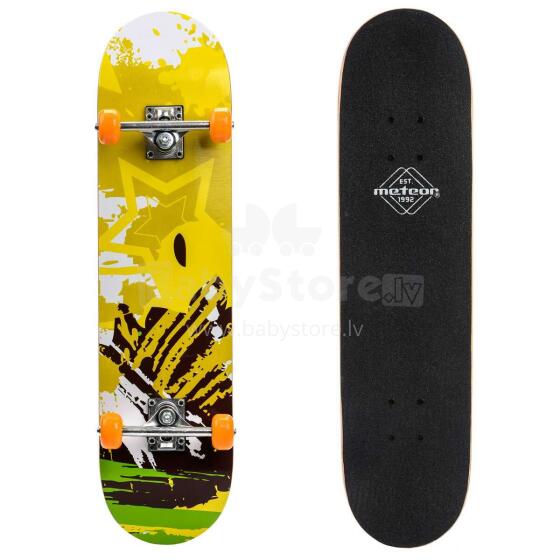Meteor® Wooden Penny Board Art.22622 Yellow