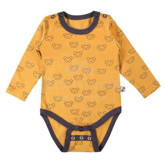 NordBaby Body Sam Art.237285 Marigold Bodijs ar garajām piedurknēm ar spiedpogām