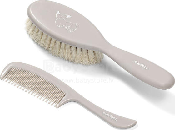 Suka dabīga NATURAL SUPER SOFT+ķemme BabyOno 568/03 grey