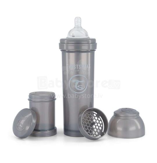 Twistshake Anti Colic Art.128086 Pastel Grey Anti-koliku barošanas pudele 330 ml