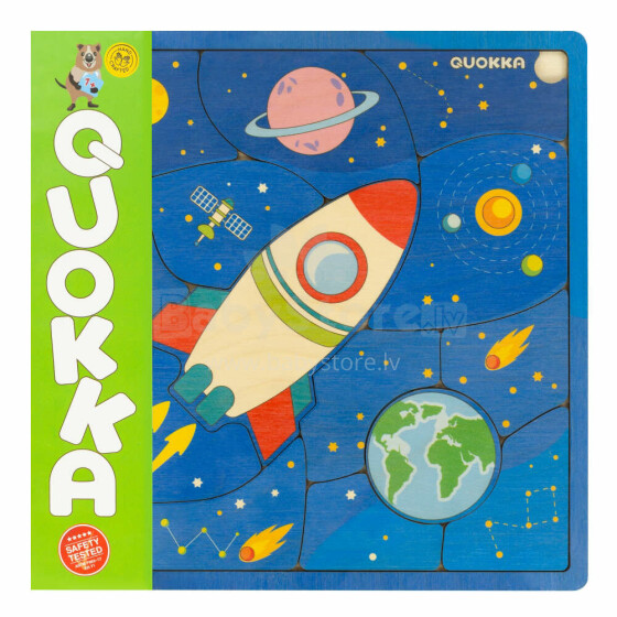 QUOKKA Koka mozaīkas puzzle -  Kosmoss