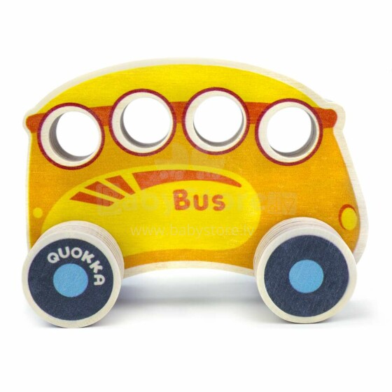 QUOKKA Koka rotaļlieta „Skolēnu autobuss”