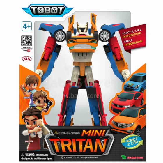 YOUNG TOYS TOBOT Mini Tritāns Transformers