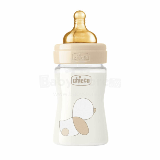 CHICCO Original Touch Pudele 150 ml, stikls, latekss