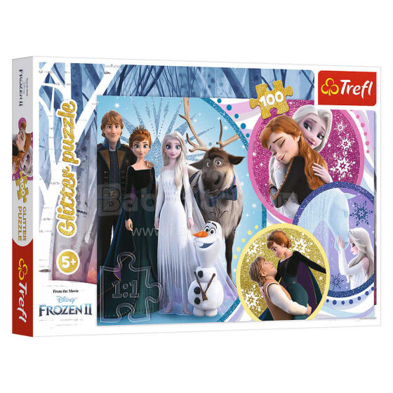 Trefl Frozen Art.129437 Mirdzoša puzle ,100 gab