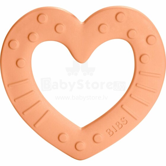 Bibs Baby Bitie Hearts Art.129623 Peach Kožamā rotaļlieta