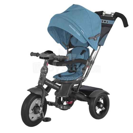 Aga Design Hamilton Air Trike Art.T503 Blue  Детский трехколесный интерактивный велосипед c ручкой управления , крышей и надувными колёсами