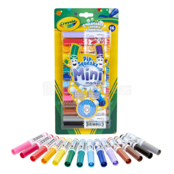 CRAYOLA 14 Mini marķieri, nomazgājami