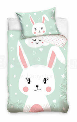 Carbotex Bedding Rabbit Art.203010 Хлопковое постельное белье  100x135/40x60см