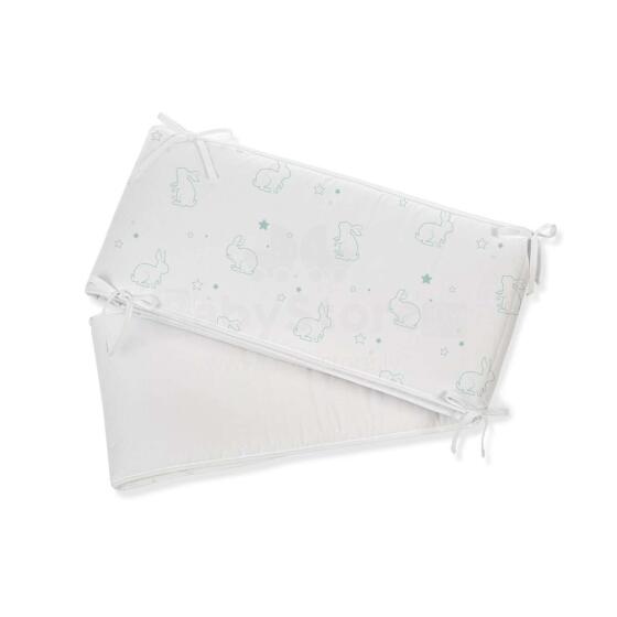 NordBaby Cot Bumper Art.129826 White/Blue Haze Print Бортик-охранка для детской кроватки 360cm
