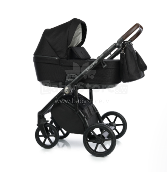 Nordbaby Nord Active Plus Onyx Frame Art.129827 Brilliant Black Bērnu universālie kulbu/sporta ratiņi 2 vienā