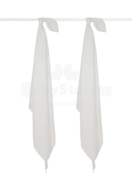 Jollein Muslin White  Art.535­-852-­00001  Высококачественная муслиновая пелёнка из бамбука, 2 шт. (115x115 см)