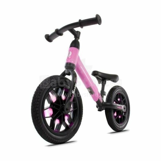 Aga Design Spark Led Art.129985 Pink  Детский велосипед - бегунок с металлической рамой и подсветкой