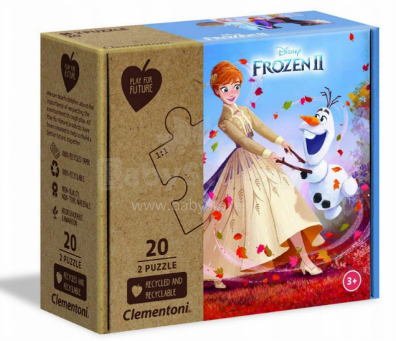 Clementoni Puzle Frozen Art.24773 Пазл Ледяное сердце ,2x20шт.