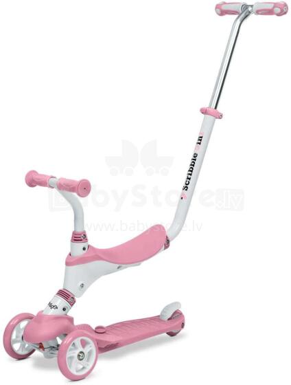Mondo Scribble 5 in 1 Scooter Art.28575 Pink Skrejritenis ar rokturi 5 in1