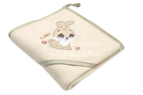 Dvielis frotē ar kapuci RABBIT beige 80x80 cm (Ankras)