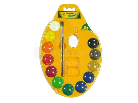 CRAYOLA 12 ūdenskrāsu paletes kompl.