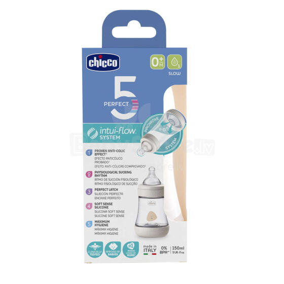 XS CHICCO Perfect 5 pudele 150 ml, neitrāla