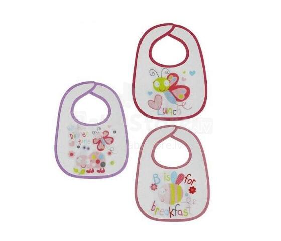 Lorelli Bib Art.1026010  Детский нагрудник фроте на липучке (слюнявчик) 0+ (3шт.)