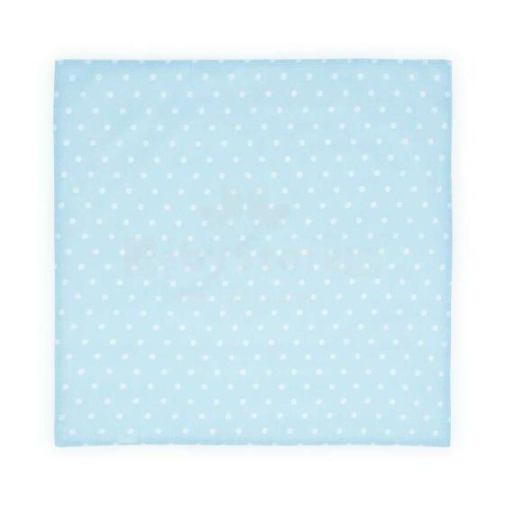 Lorelli Swaddle Muslin  Art.10340091906 Blue Dots Высококачественная муслиновая пелёнка из бамбука, 1 шт. (80x80 см)