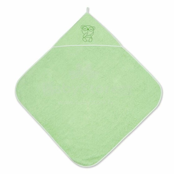 Lorelli Bath Towel  Art.20810200003 Green  Vaikiškas medvilninis rankšluostis su gobtuvu 80x80