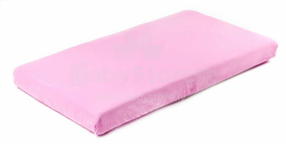 Sensillo Waterproof Sheet  Art.130871 Pink Ūdensnecaurlaidīgs  palags ar gumiju,120х60сm