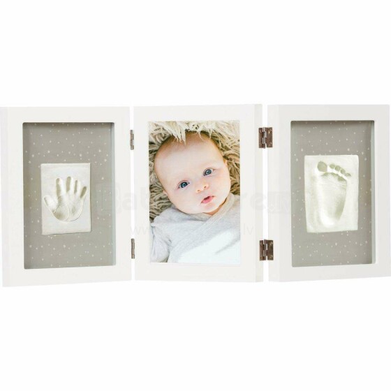 Dooky Happy Hands baby print triple frame kit White